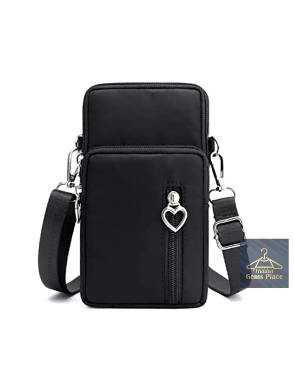 Nylon Small Crossbody Wallet Phone Bag with Adjustable Strap
